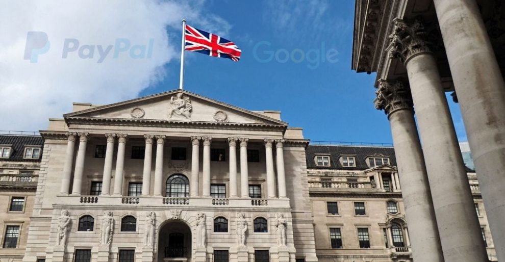 Google and PayPal to Help Bank of England in Identifying the CBDC Project
